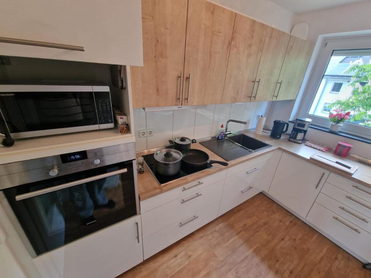 Ecocube Apartment2 Meppen14, Balkon, Kueche, Waschmaschine Buitenkant foto
