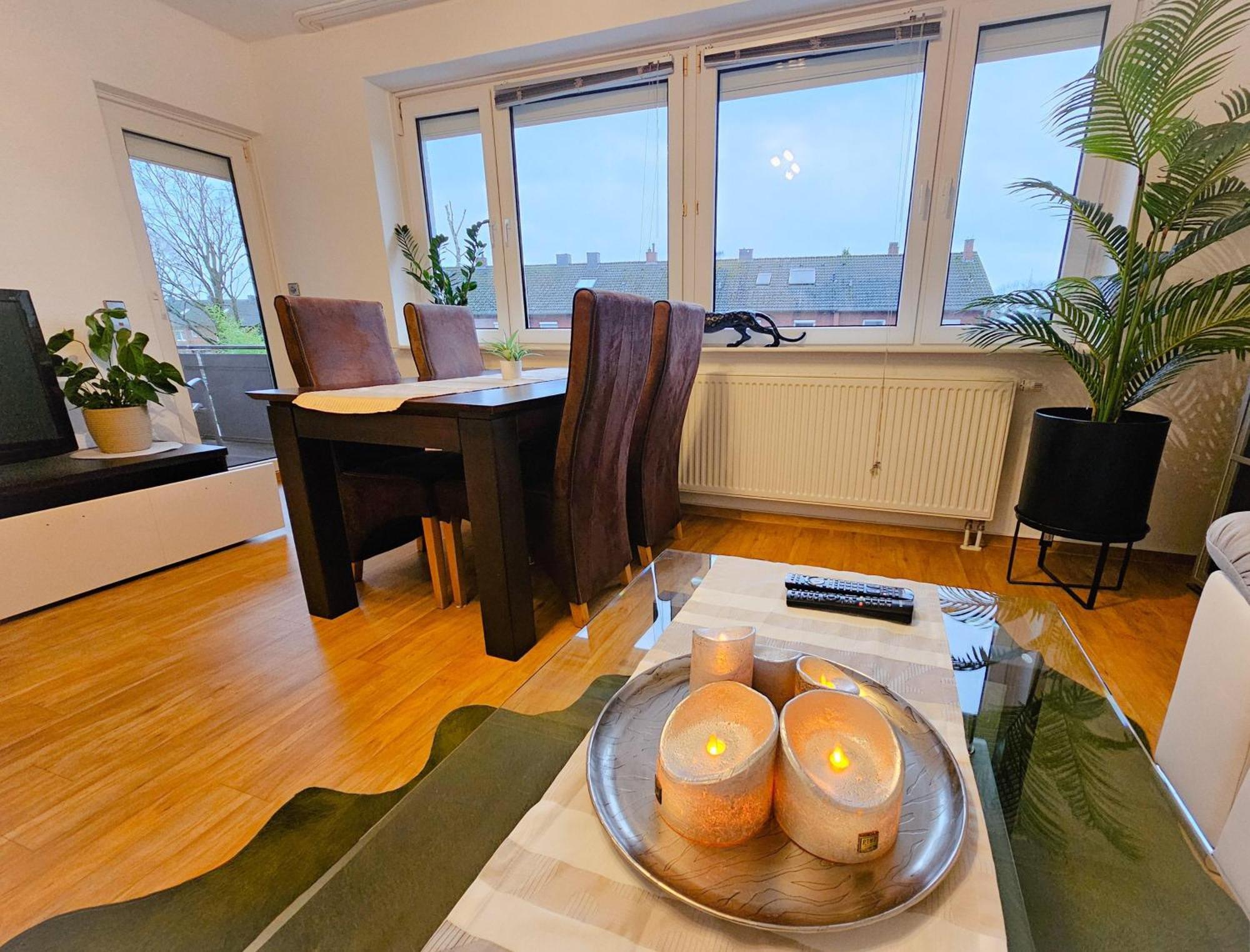 Ecocube Apartment2 Meppen14, Balkon, Kueche, Waschmaschine Kamer foto